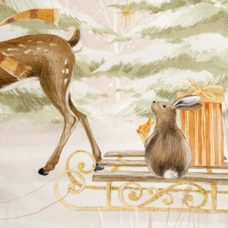 New Year's towel "Ethel" Christmas Forest 40x73 cm, 100% HL, sarzha 190 g/m2-3