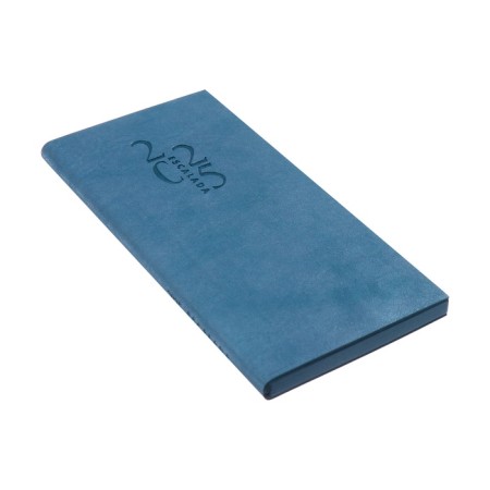 The weekly dated 2025, 80x165 mm, 64 sheets of Escalada, soft leather cover, pancake embossing, block 70 g/m², blue-2