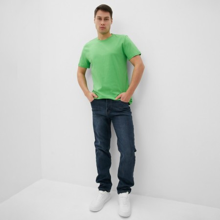 T-shirt male, color is bright green, size 48-1