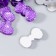 Decor for creativity Plastic "Rhinestial Balt. Lilac" set 40 pcs 1.3x2.4 cm