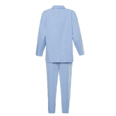 Women's everyday set (jacket and trousers), blue, size 44-12