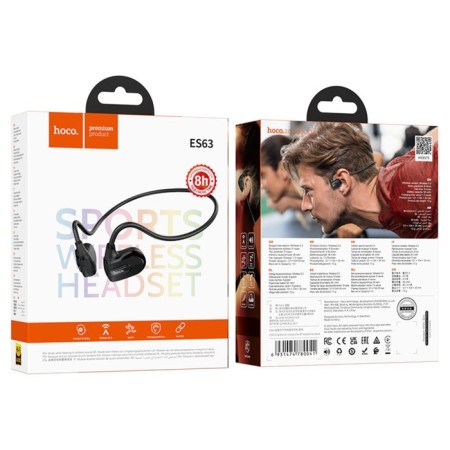 Hoco ES63 headphones, invoices, Bluetooth, 90 mAh, black-4