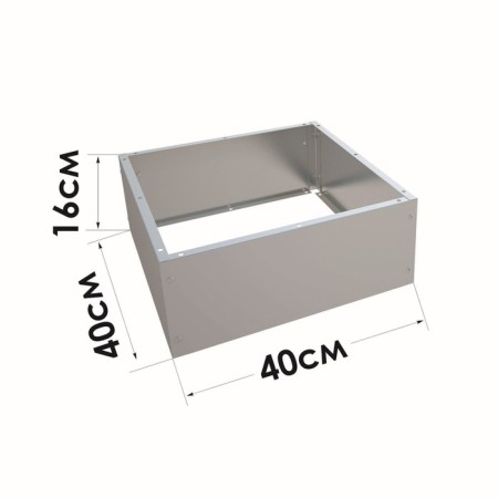 Flower bed, 40 × 40 cm, galvanized-1