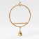 Round bird swings d 11.5 cm, with a bell, beige