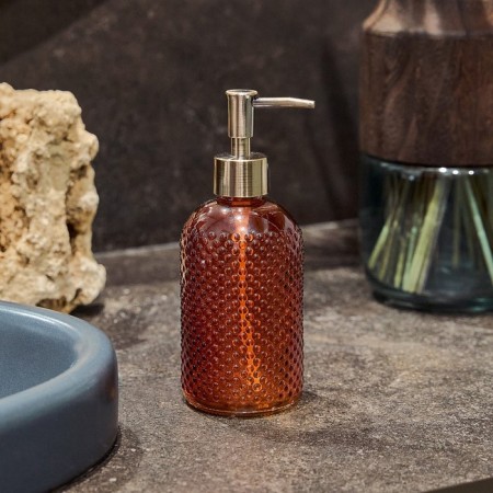 Liquid soap dispenser, 7.5x7.5x19.5 cm, Orange color