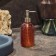 Liquid soap dispenser, 7.5x7.5x19.5 cm, Orange color