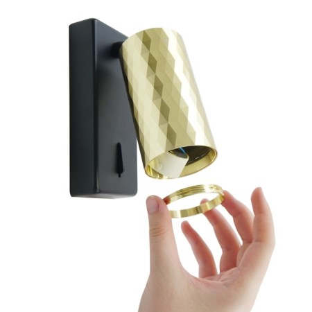 Wall lamp Feron ML1880, IP20, GU10, 35 W, 55x55x140 mm, black/gold color-11