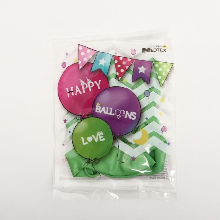 Latex ball 12 ", Makarun, set of 5 pcs., Color's pale green-1