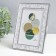 Photo frame plastic 10x15 cm "White" Double silver stroke 18x13 cm