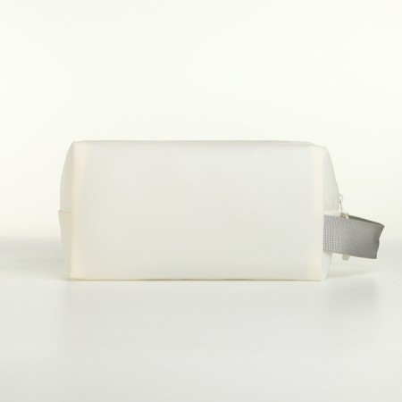 Cosmetic bag with lightning, white color-1