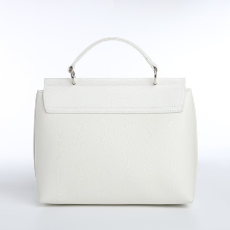 Women's bag Textura, messenger, average size, white color-2