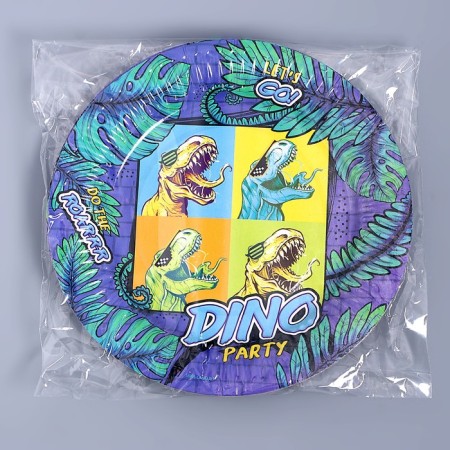 Disposable paper plate "Dino", 18 cm-3