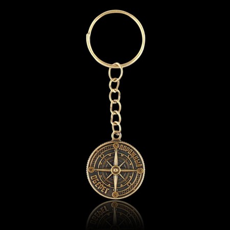 A keychain for keys, metal, amulet "Road amulet" Diam. 2.5 cm-2