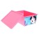 A box for toys with a lid, "funny zoo", volume 30 l, pink color