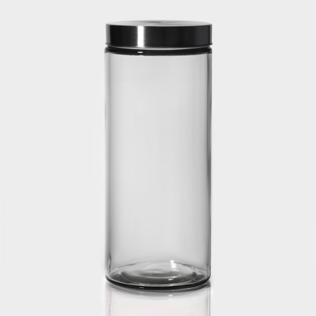 Glass Bank for bulk products with a metal cover "Bomond", 2 l, 11 × 27 cm