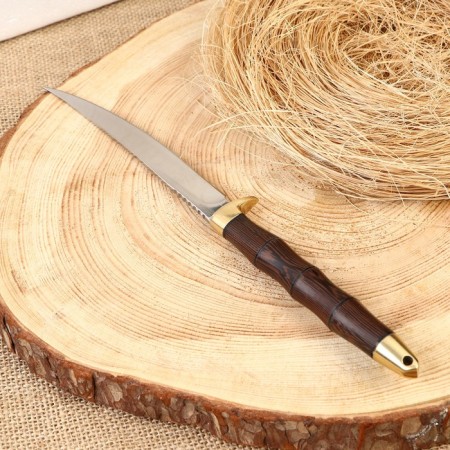 Cutting knife "Scorpio" with a cover, steel - 65x13, handle - wood, 14.5 cm-2