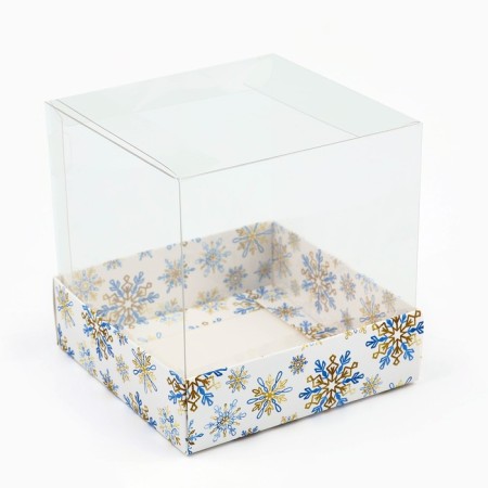 Box for confectionery "Snow Tale", 10 x 10 x 10 cm, New Year-1