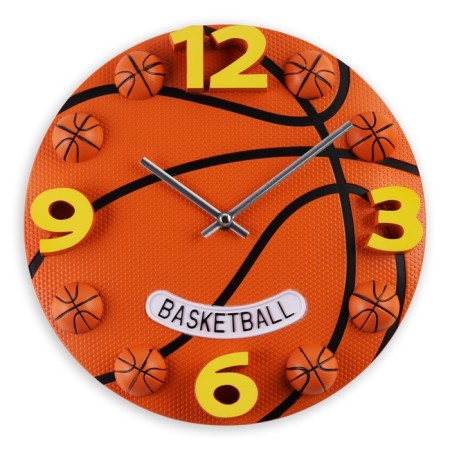 Children's wall clock "Basketball", discrete move, D-30 cm-3