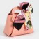 Leather gift handbag 13 x 12 x 5.5 cm pink