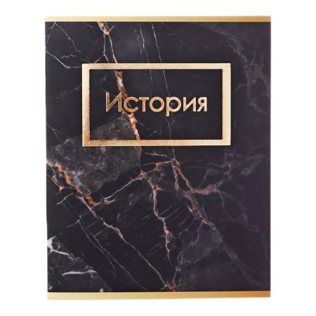 A set of object notebooks Calligata TOP "Dark marble", 48 sheets, 10 items, with reference material, covered cardboard, SoftT-Touch covering with gold foil, offset block-13
