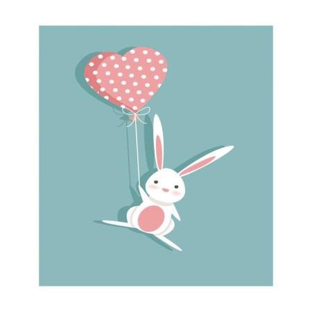 Protective cape on the back of the car seat "Blue Rabbit with a ball"-1