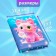 Notebook Gift Book 96l, line, colored cut, PVC Cat cover 3D (17.7x12.4cm)