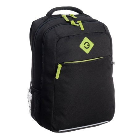 School backpack, 39 x 26 x 19 cm, Grizzly, ergonomic back, laptop department, black-1