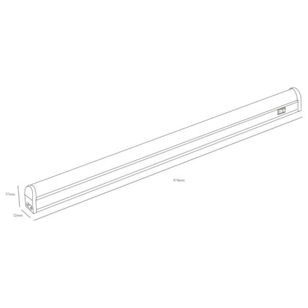 Linear LED lamp ERA LLLED-01, 874x22x37 mm, IP20, 12W, 1000lm, 6500k, white-8