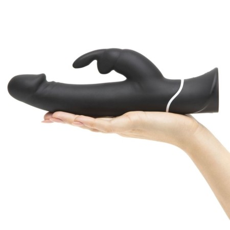 Happy Rabbit Realistic vibrator with clitoral stimulant, black-4