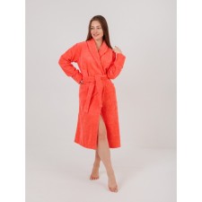 Women's bathrobe, with a shack, size 48-50, coral color