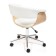Vimta head chair natural, eco -leather white