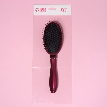 Comb massage, rubberized pen, 7 × 24 cm, purple color-4