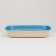 Rounded toilet with a mesh of 33.5 x 25 x 6 cm, blue/beige