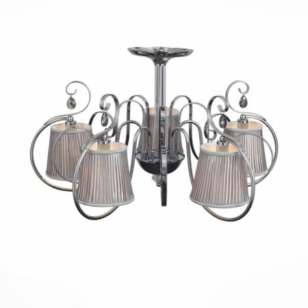 Ceiling EVOLUCE lamp. SL177.102.05. Azzurro. 5x40 watts, E14, 74x74x41 cm, chromium color-1