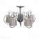 Ceiling EVOLUCE lamp. SL177.102.05. Azzurro. 5x40 watts, E14, 74x74x41 cm, chromium color