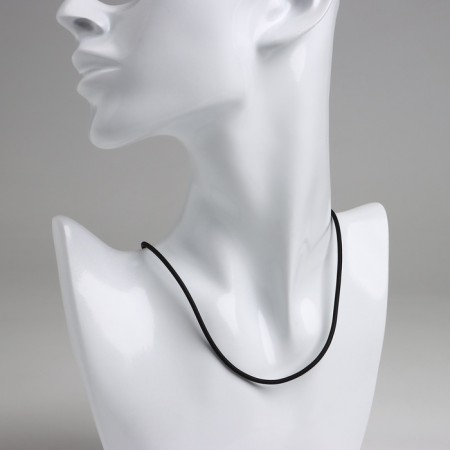 Rubber, incomplete, 60 cm, d = 2 mm, black color in silver-2