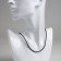Rubber, incomplete, 60 cm, d = 2 mm, black color in silver