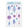 Stickers on the glass "New Year's toys", reusable, 20 x 34 cm, New Year