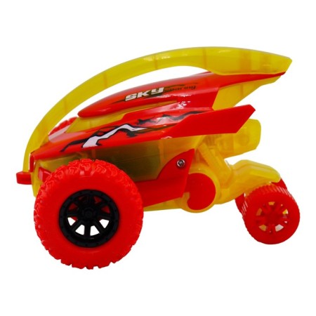 Friction Funky Toys machine "Shark", 4x4, graffiti print, red color-3