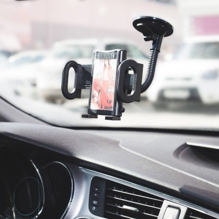 Cartage phone holder, flexible bar, 50-105 mm