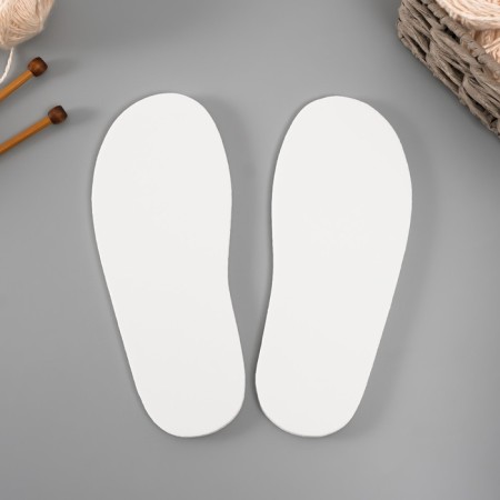 Sole for knitting shoes "Eva" Size "40", thickness 7 (± 0.5) mm, white
