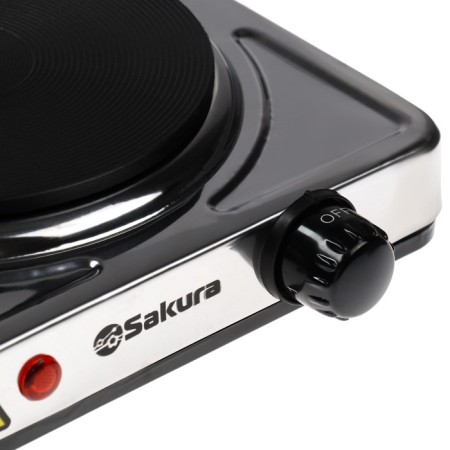 Electric tile Sakura PE-01N, 1000 W, 1 burner, silver-2