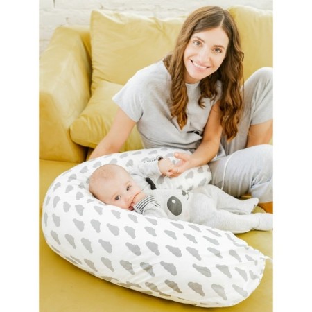 Pregnant Amarobaby pillow "Gray Star", size 25x170 cm-9