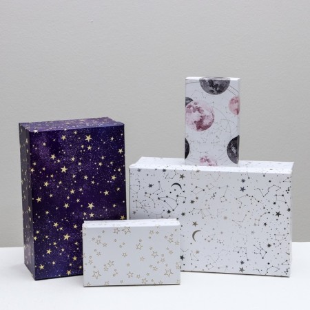 Set of boxes 10 in 1, gift packaging, “Cosmos”, 12 x 7 x 4 - 32.5 x 20 x 12.5 cm-3