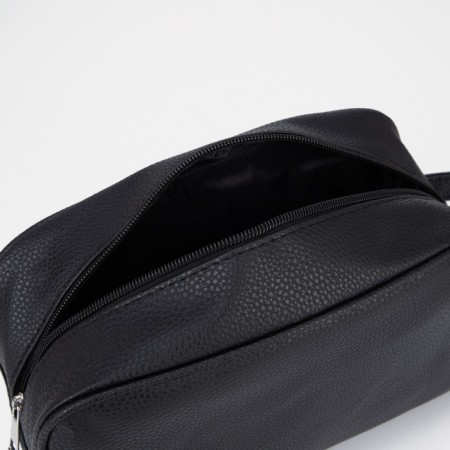 Cosmetic bag with lightning, black color-2