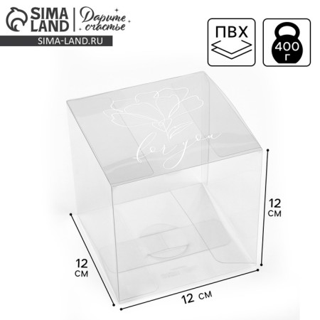 Gift PVC, packaging, "bloom", 12 x 12 x 12 cm