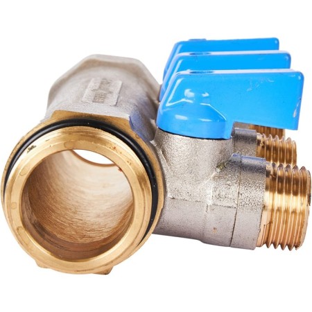 Collector Stout SMB 6211 011203, 1/2 ", 3 exits, with ball valves 1", blue pens-4
