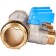Collector Stout SMB 6211 011203, 1/2 ", 3 exits, with ball valves 1", blue pens