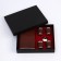 Gift set 6 in 1: Flaw 270 ml, funnel, 4 glasses, brown, 17 x 21 cm