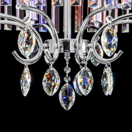 Suspended chandelier Citilux "Inga" CL335181, 59x58x120 cm, 8x60W, e14, gray color-10